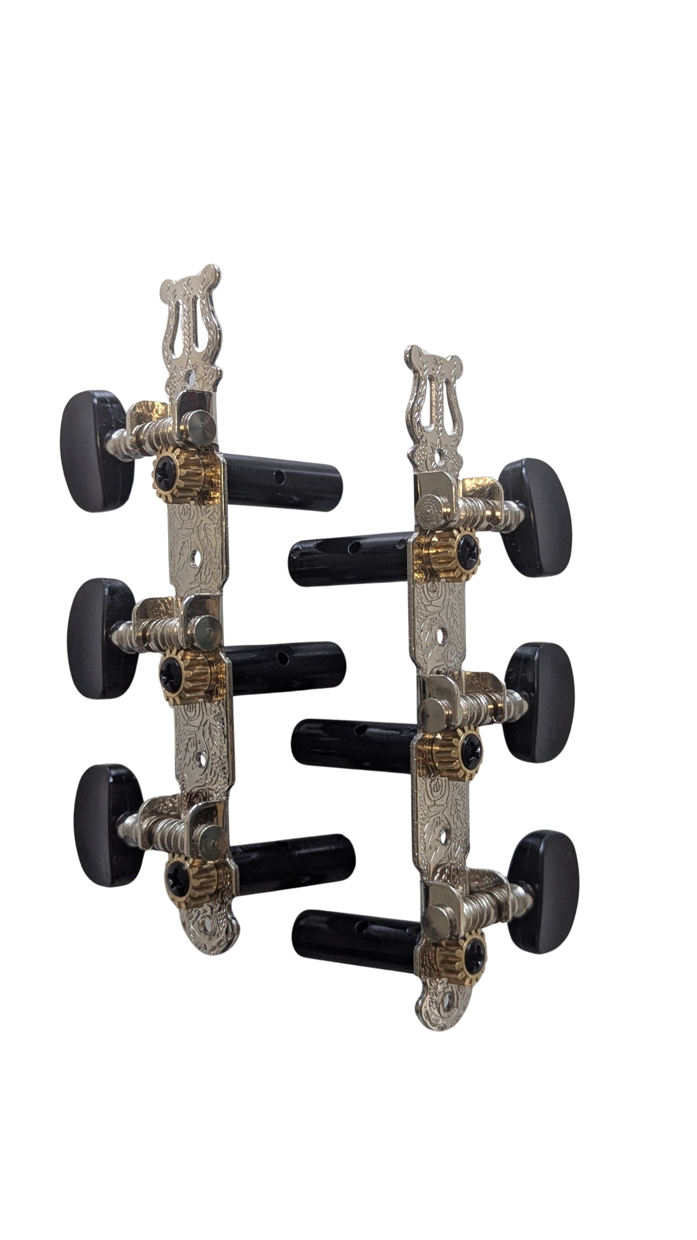 AG302 Stimmmechanik für Konzertgitarre Nickel/Schwarz – Klassikgitarrenmechanik 3+3
