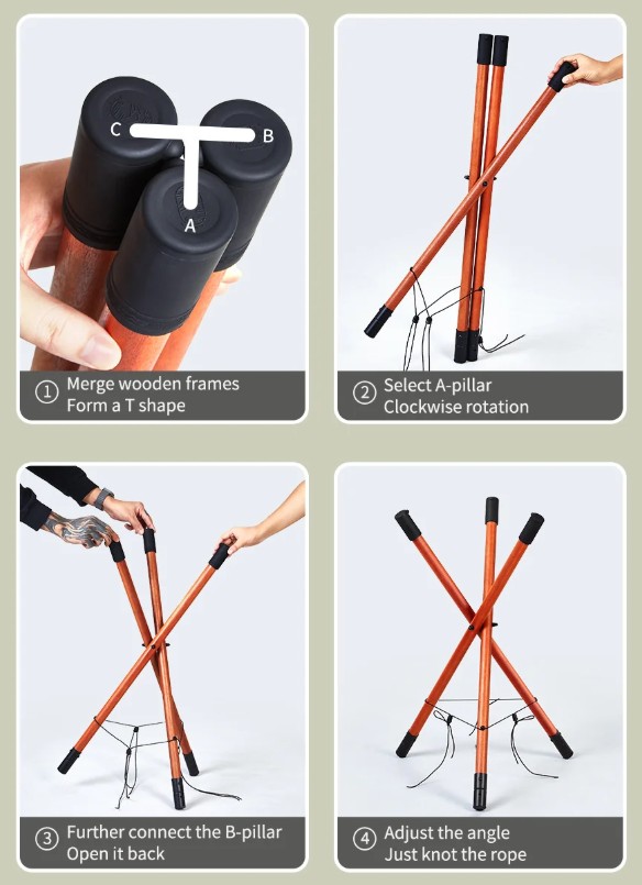 Variabler Ständer für Tongue Drum & Handpan, Buche - Large Dual Use