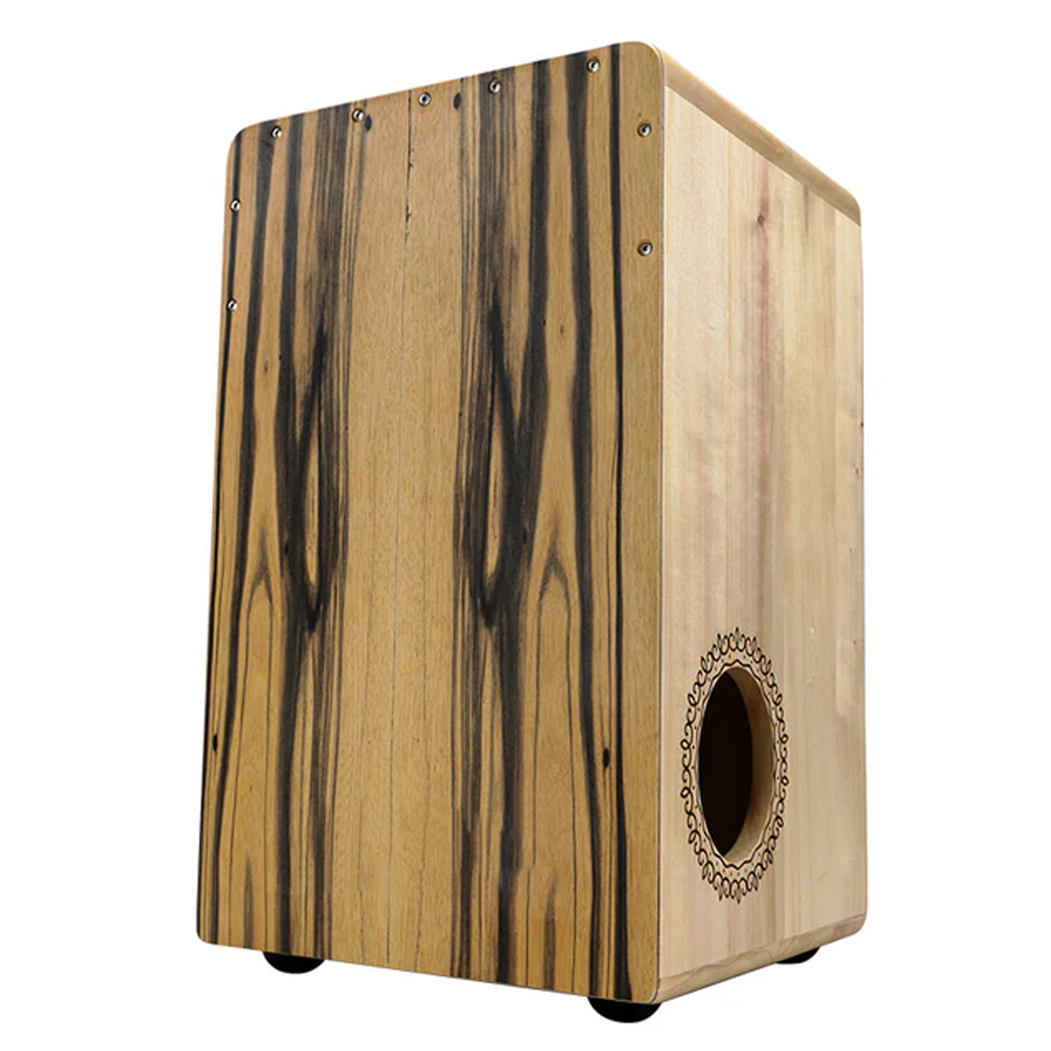 U-Turn Cajon 49 – Premium Cajon Black & White Ebony mit Soundhole