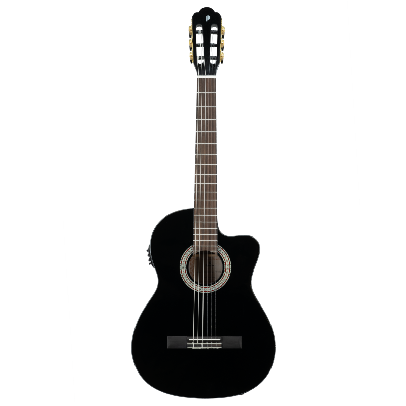 Prodipe Guitar PRIMERA 4/4 CEQ BK Hochglanz 