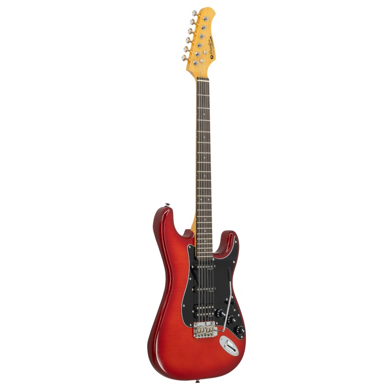 Prodipe  Strat ST93,  alder trans red flame 