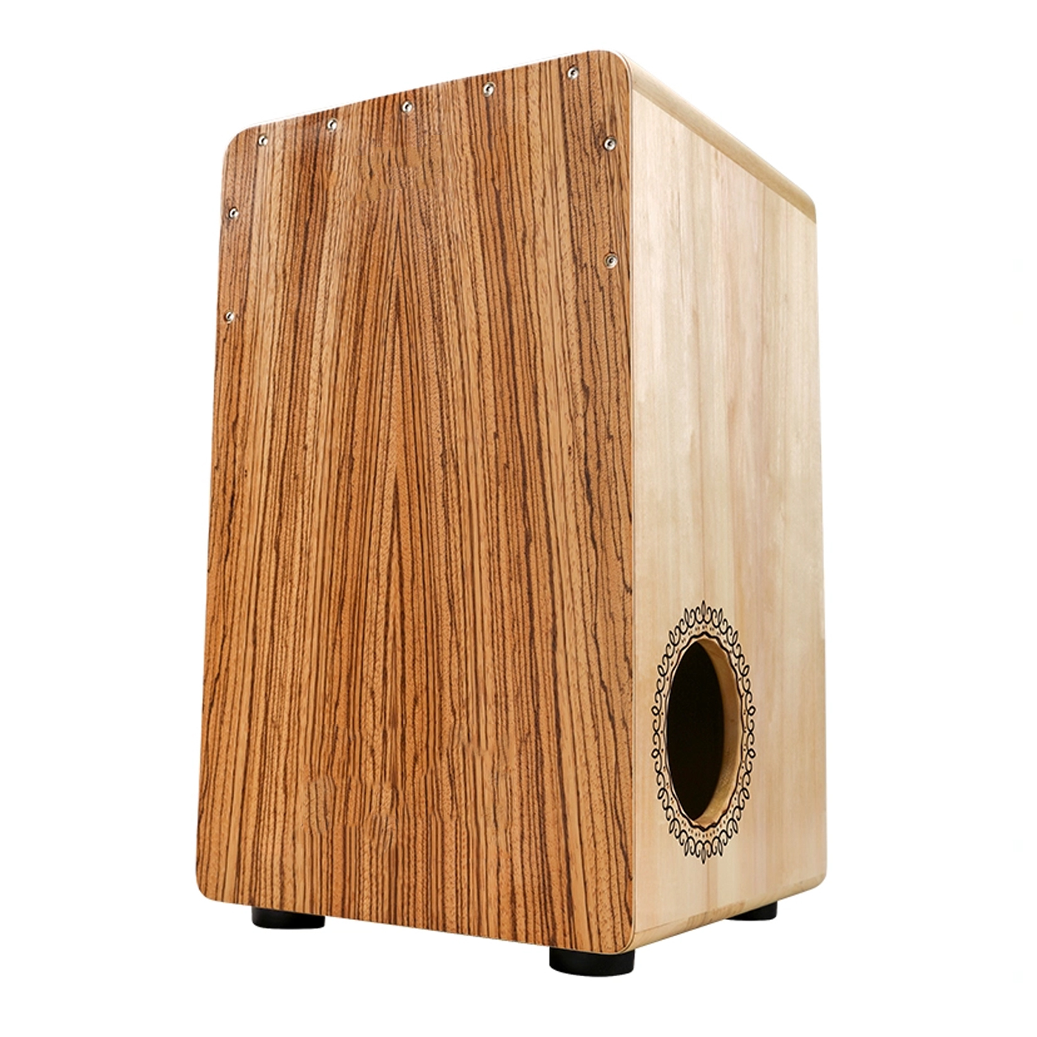 U-Turn Cajon 49 – Premium Cajon in Zebrawood-Optik mit Side Soundhole