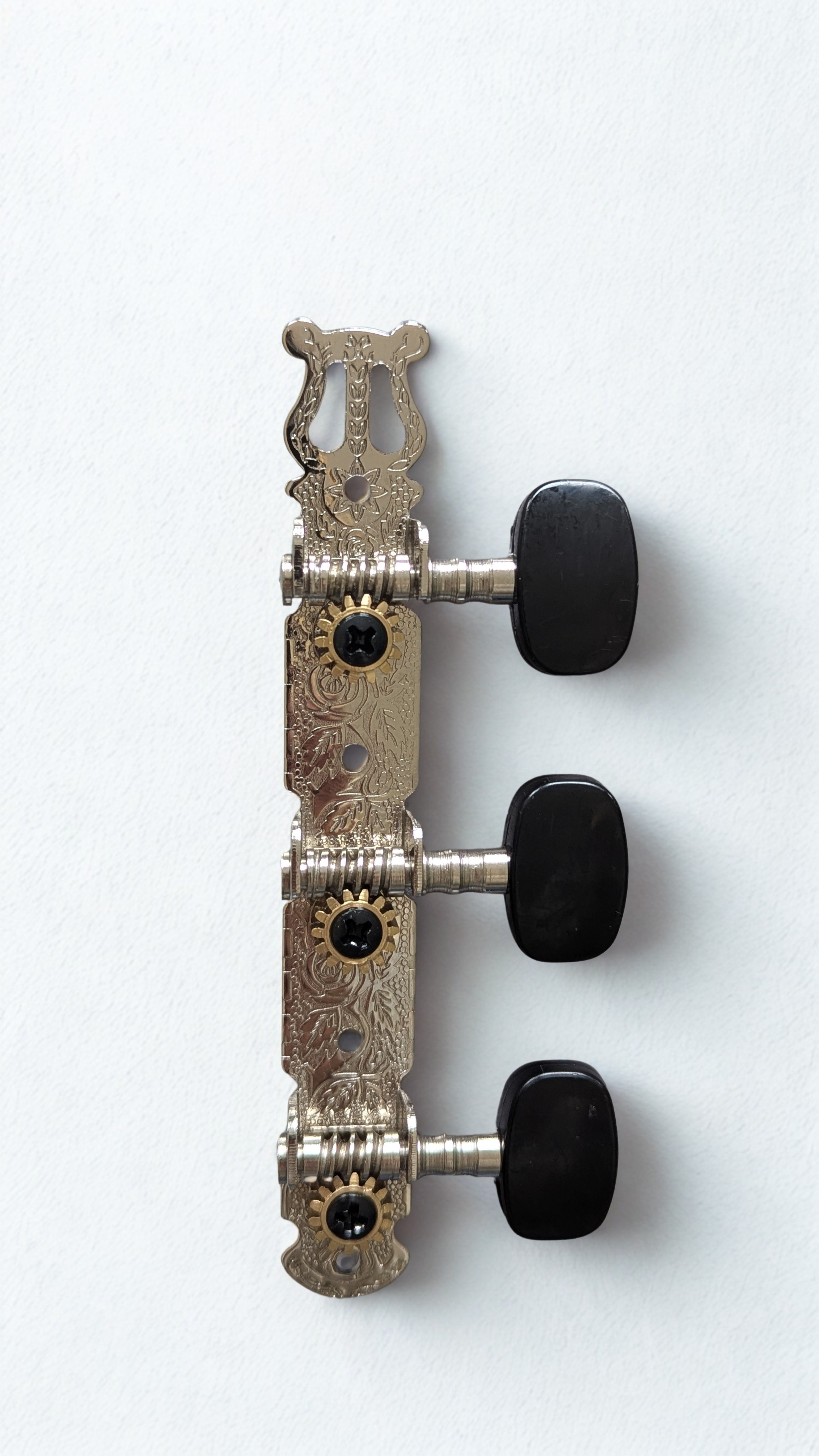 AG302 Stimmmechanik für Konzertgitarre Nickel/Schwarz – Klassikgitarrenmechanik 3+3