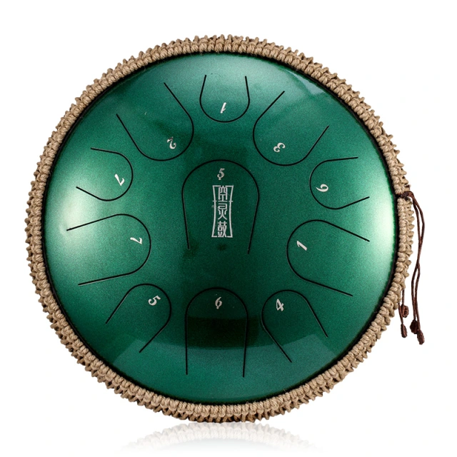 U-Turn Premium Steel  Tongue Drum 14" 11 Töne  - Jewel Green