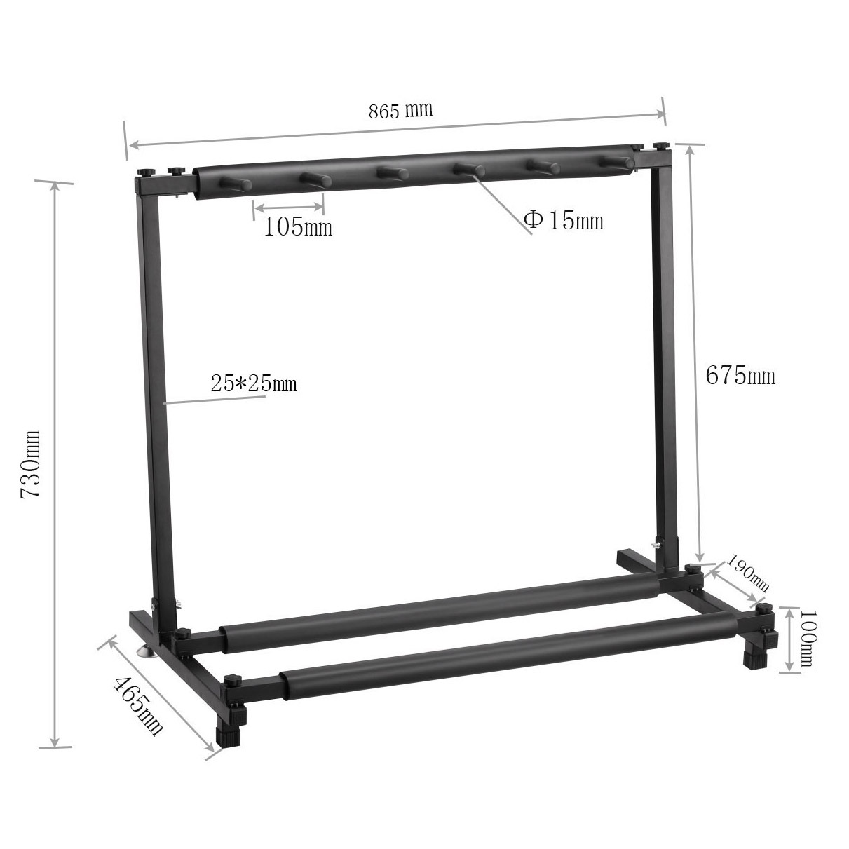 Gitarrenständer Multistand für bis zu 6 Instrumente 